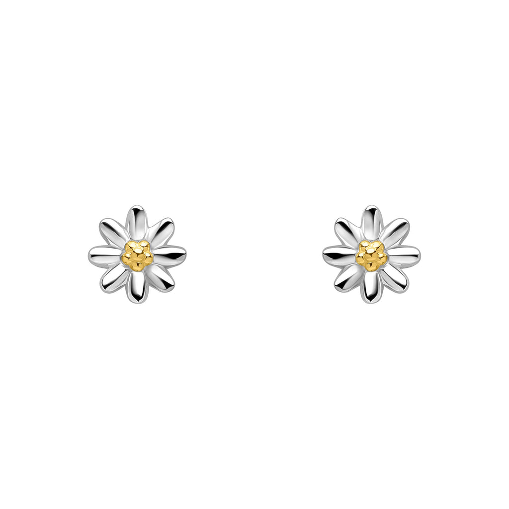 Laura Ashley Silver Kids Everingham Meadow Daisy Stud Earrings