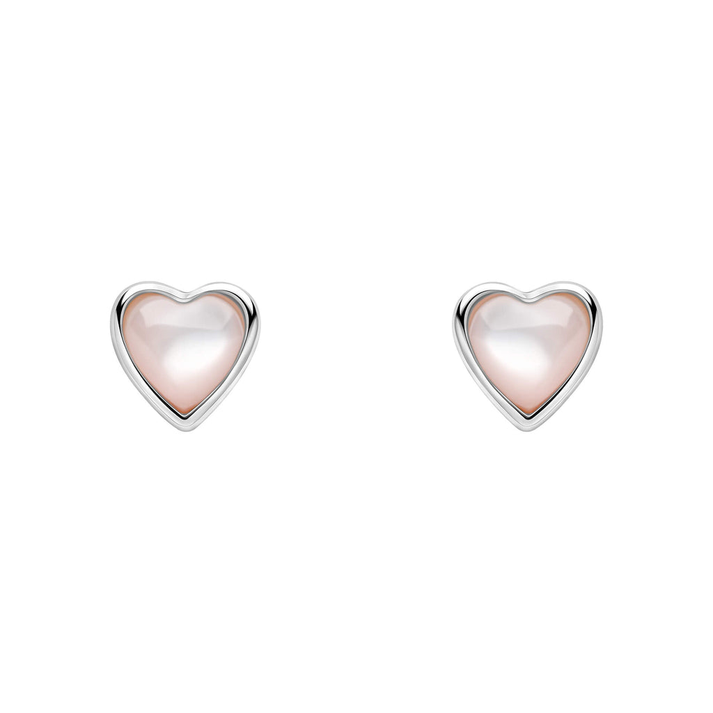 Laura Ashley Silver Kids Rosmere Love Heart Stud Earrings