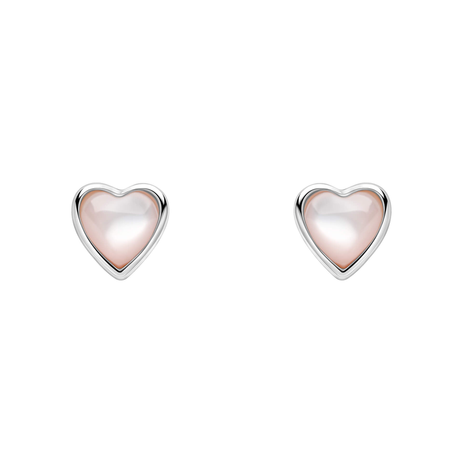 Laura Ashley Silver Kids Rosmere Love Heart Stud Earrings