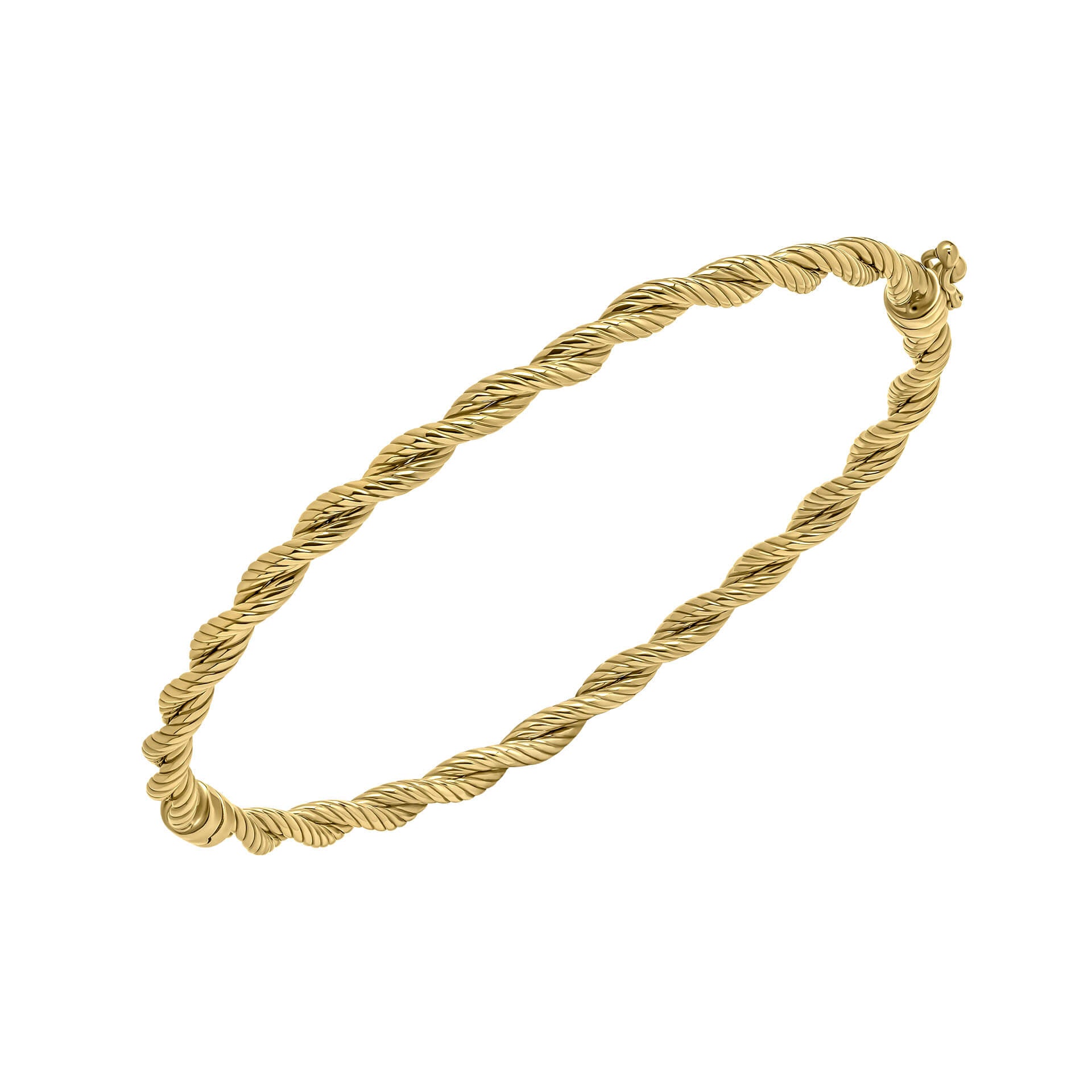Elements Gold Rope Twist Bangle