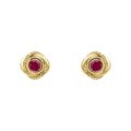 Elements Gold Fura Ruby Stud Earrings