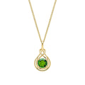 Elements Gold Celtic Green Diopside Pendant