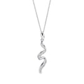 Elements Gold Diamond Twisted Ribbon Drop Pendant