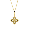 Elements Gold Mother of Pearl Flower Pendant