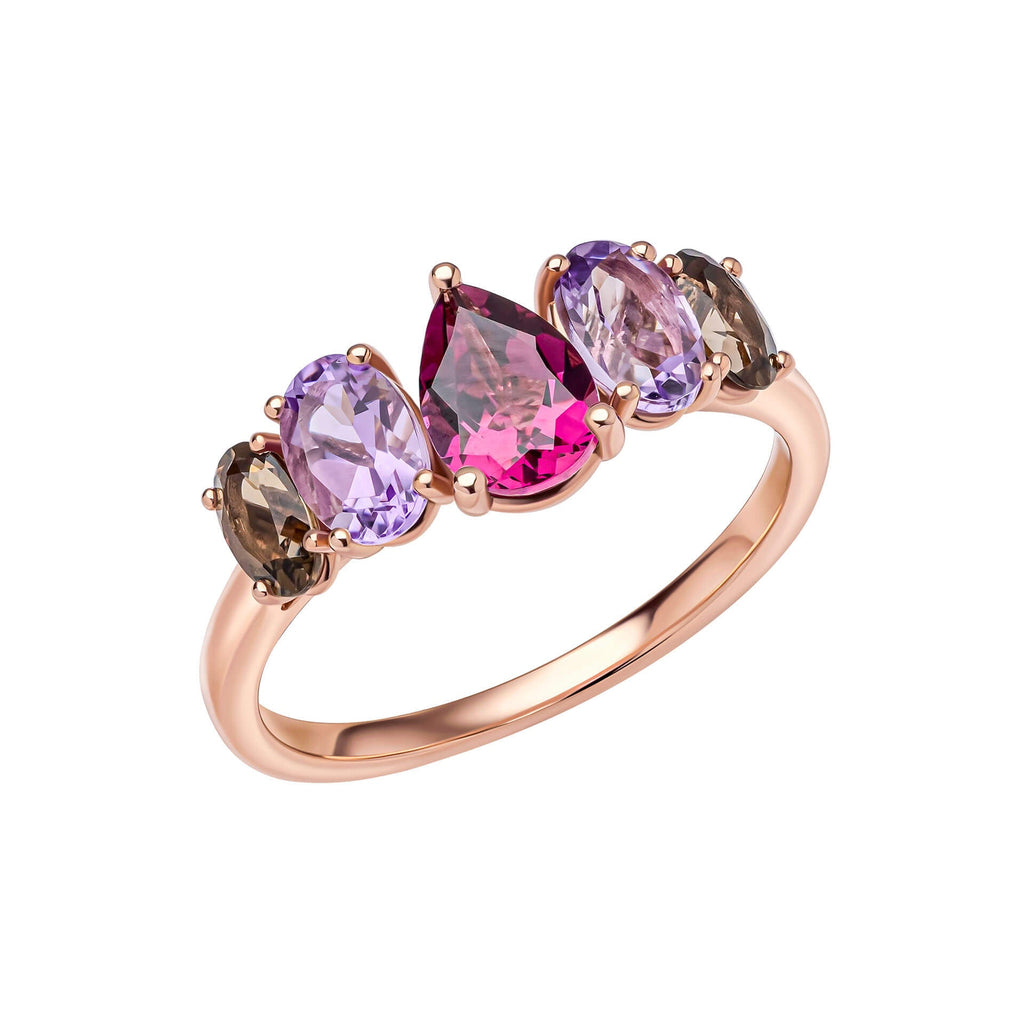 Elements Gold Semi-Precious Cluster Ring