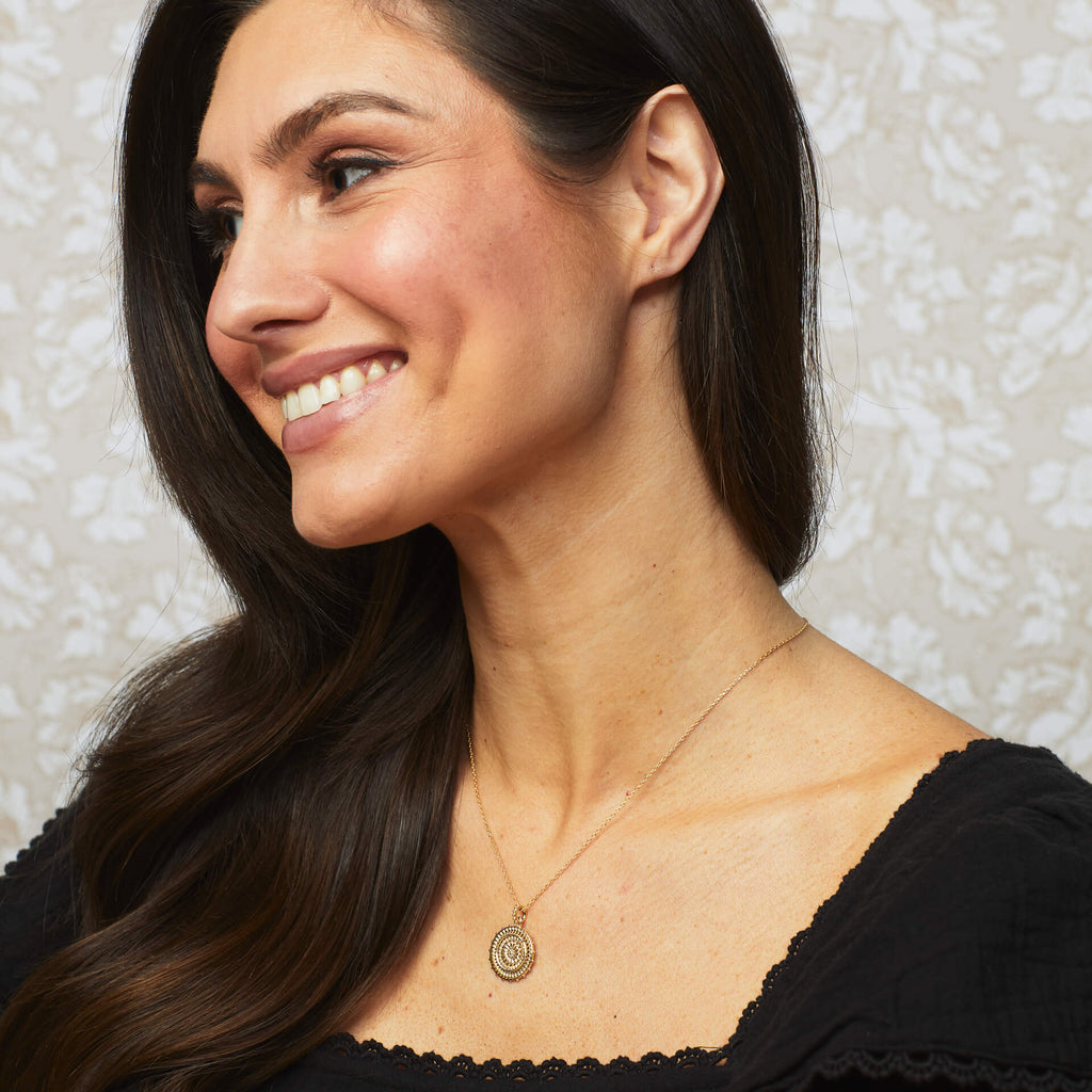 Laura Ashley Silver Katya Sunflowers Necklace