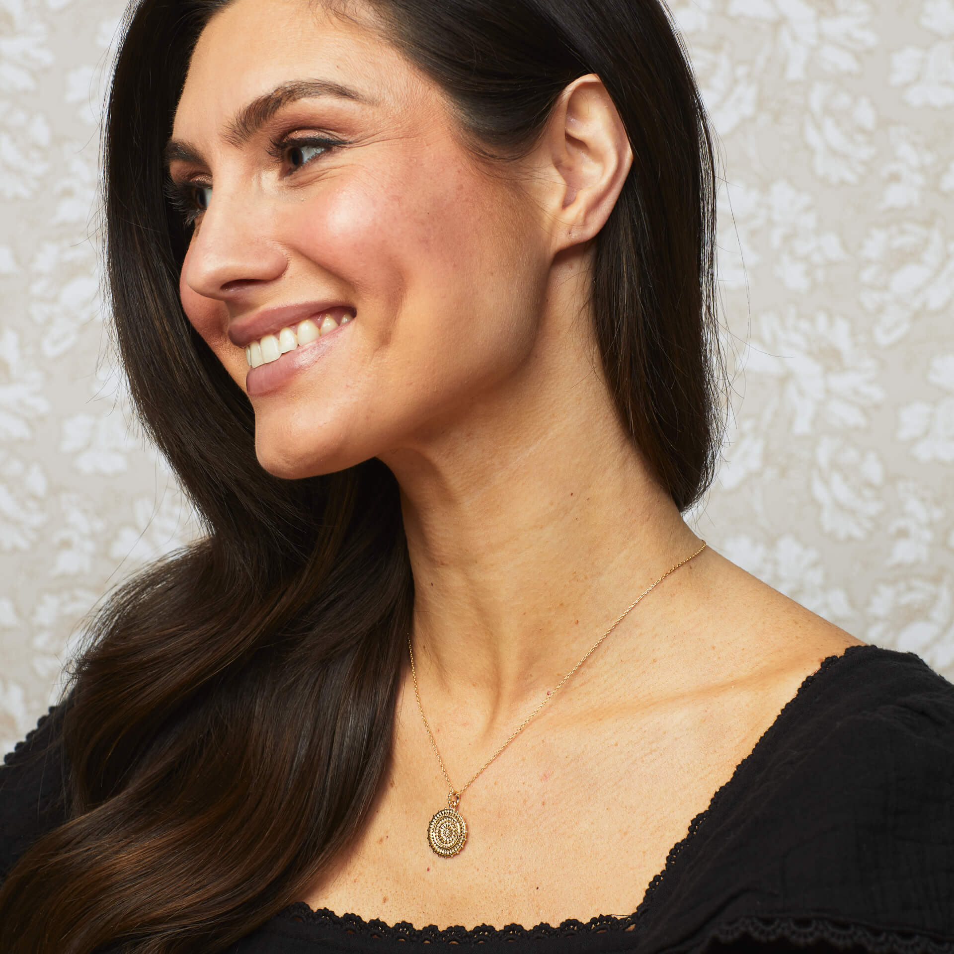 Laura Ashley Silver Katya Sunflowers Necklace