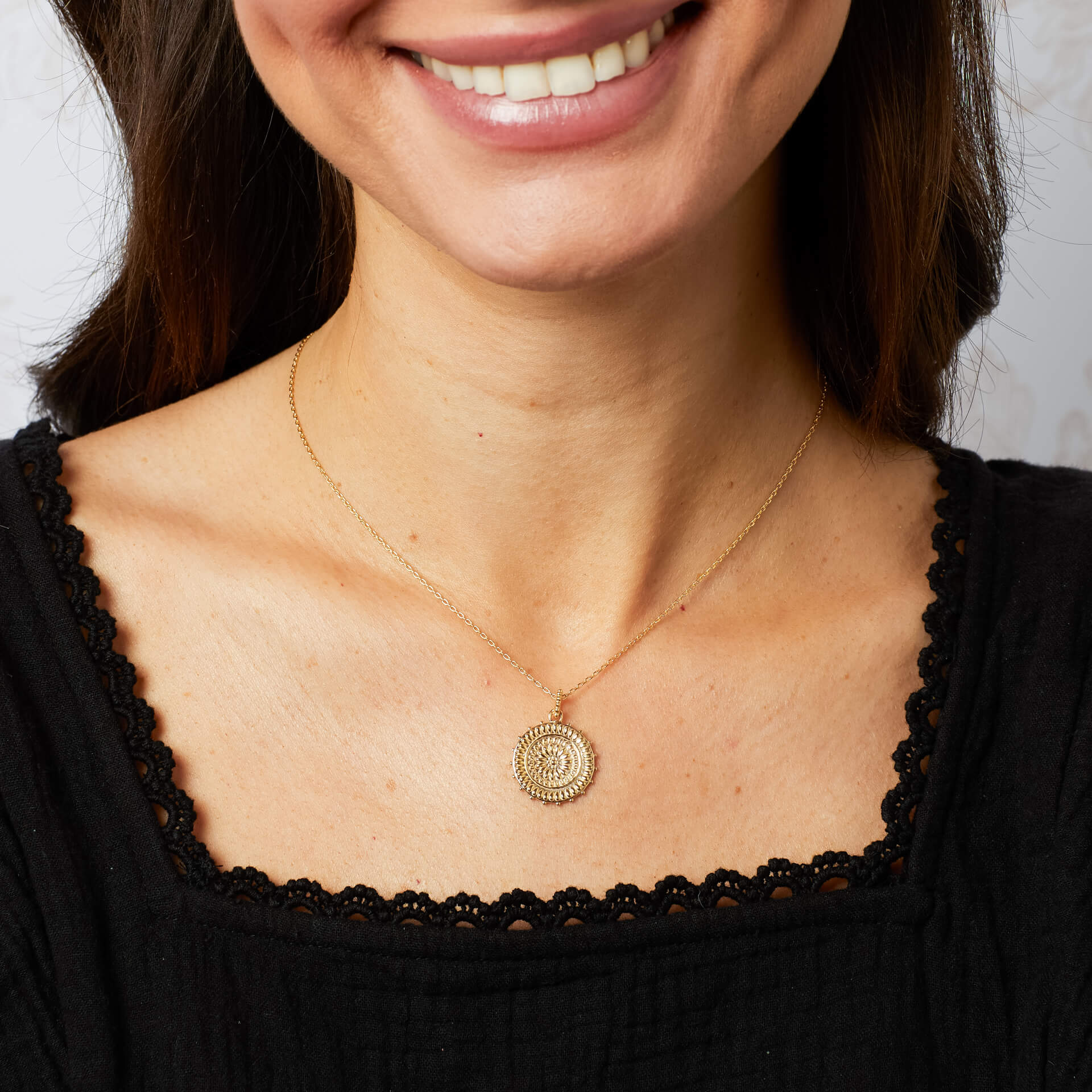 Laura Ashley Silver Katya Sunflowers Necklace
