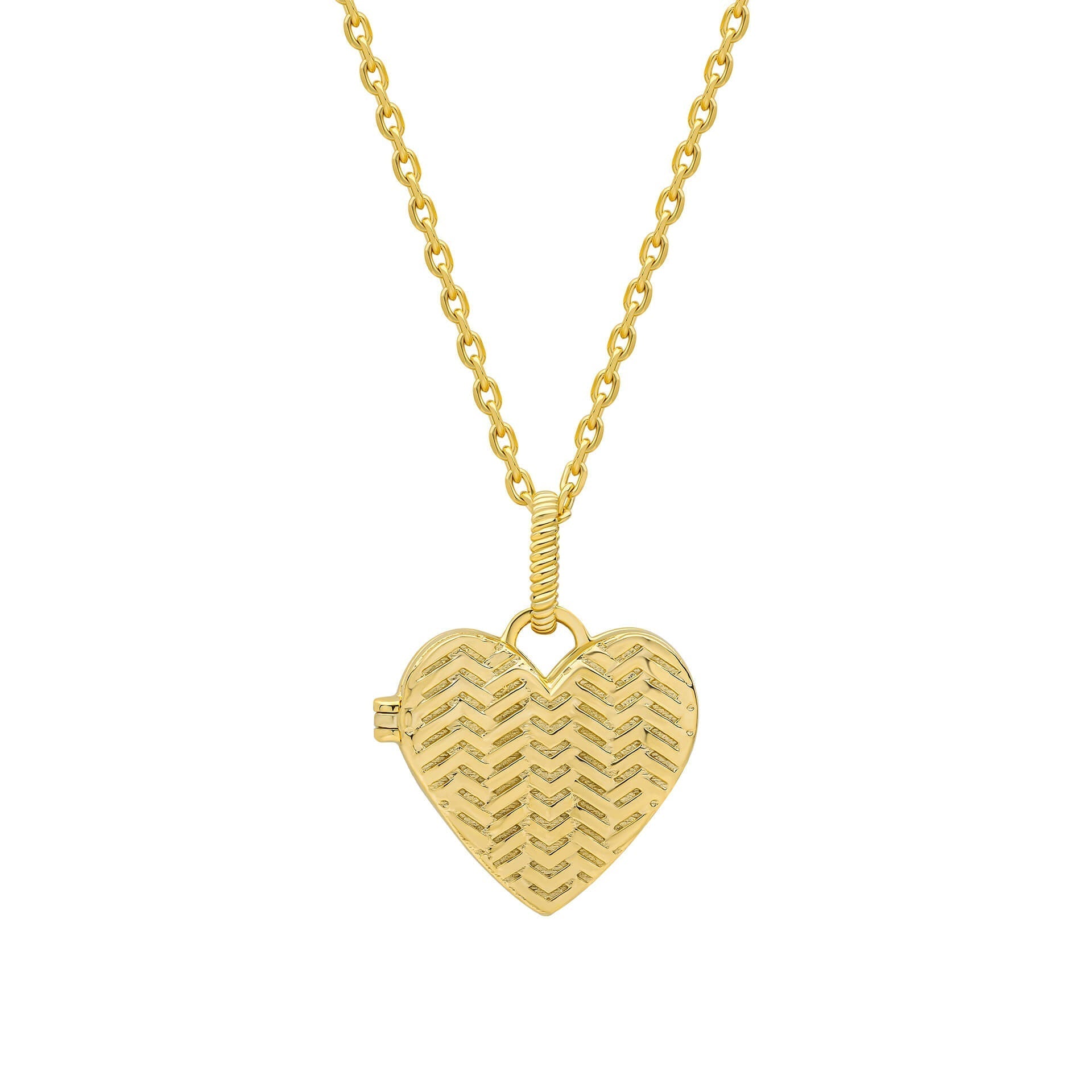 Laura Ashley Silver Picnic Basket Weave Heart Locket Necklace