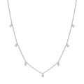 Diamonfire Four Claw Set Zirconia Station Necklace