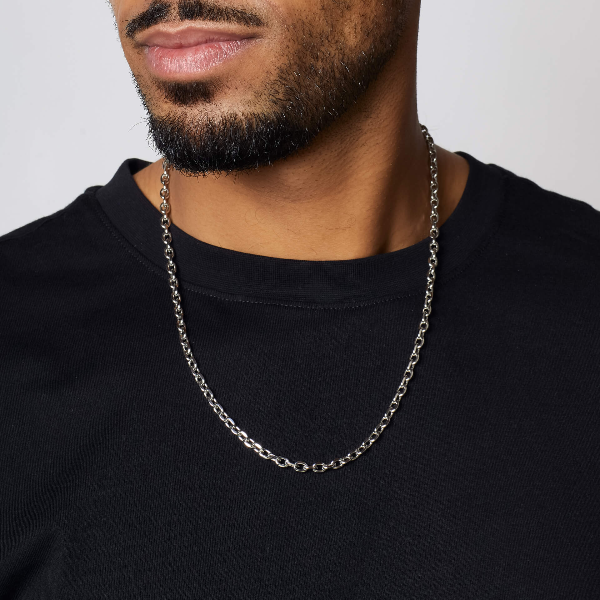Fred Bennett Stainless Steel Cable Link Necklace