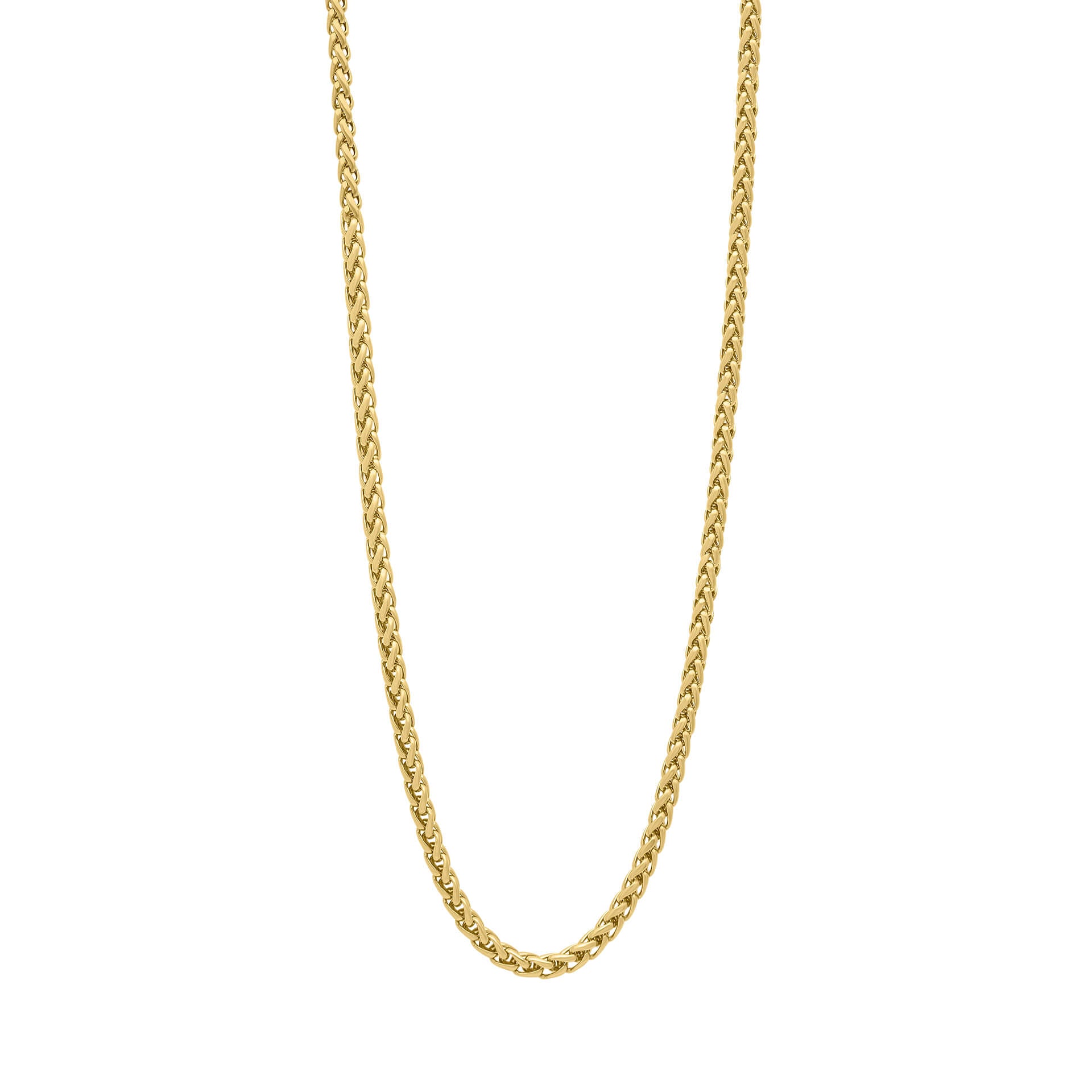 Fred Bennett Smaller Fit Stainless Steel Wheat Chain Necklace