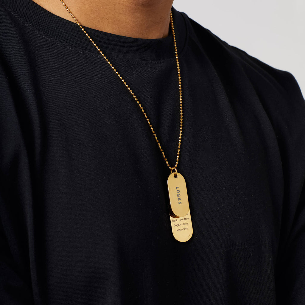 Fred Bennett Double Oval Dog Tag Necklace