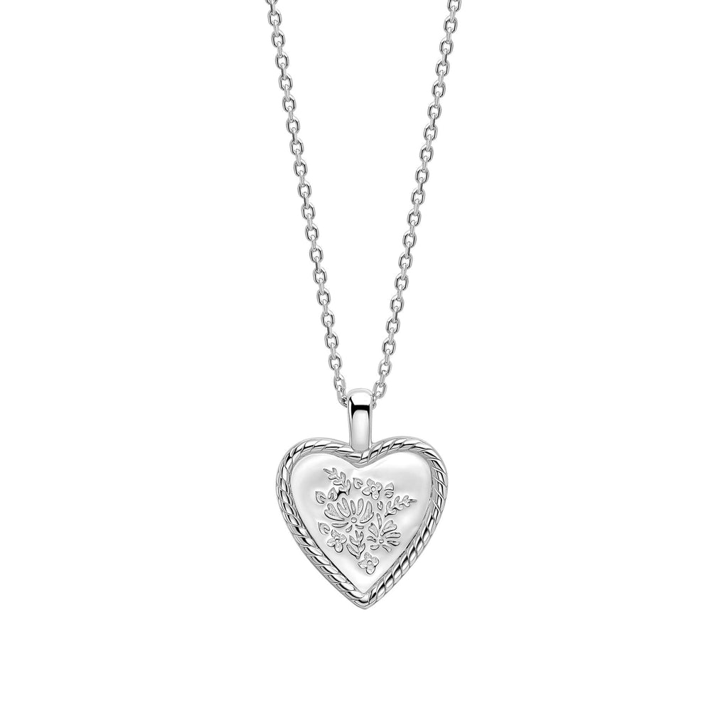 Laura Ashley Silver Spring Posy Vintage Heart Necklace