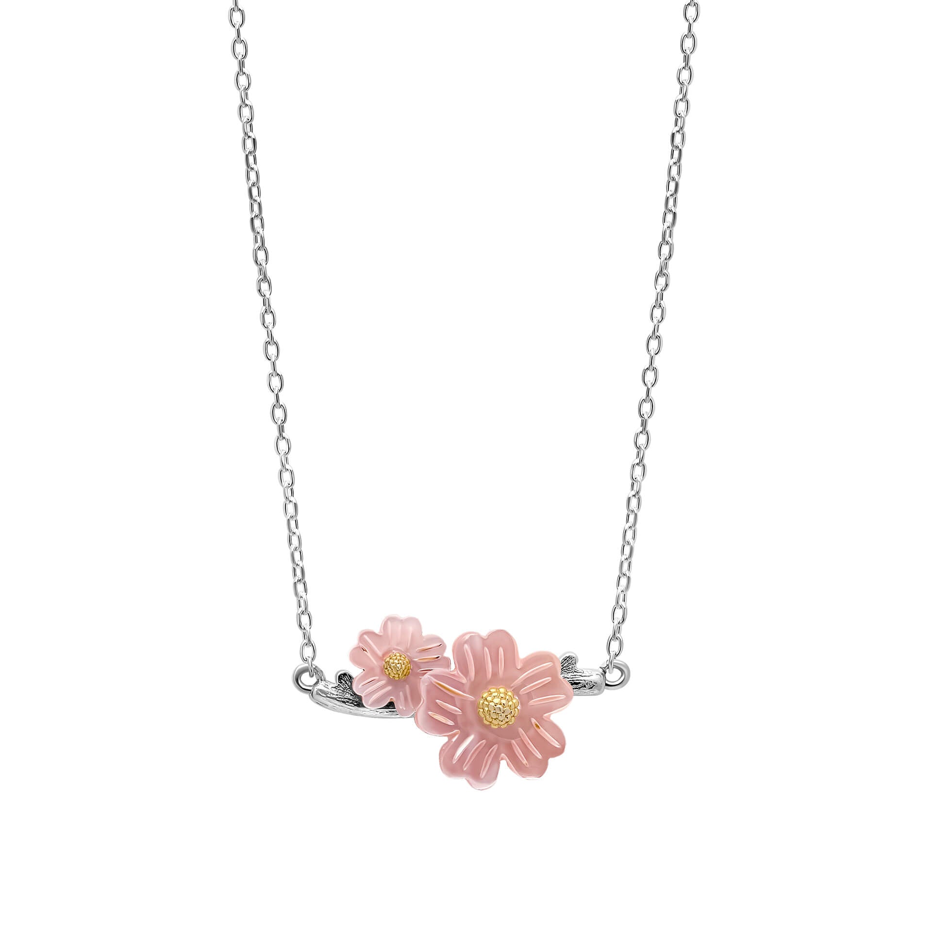 Laura Ashley Silver Cherry Blossom Ditsy Necklace