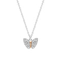 Laura Ashley Silver Kids Butterfly Garden Mini Necklace
