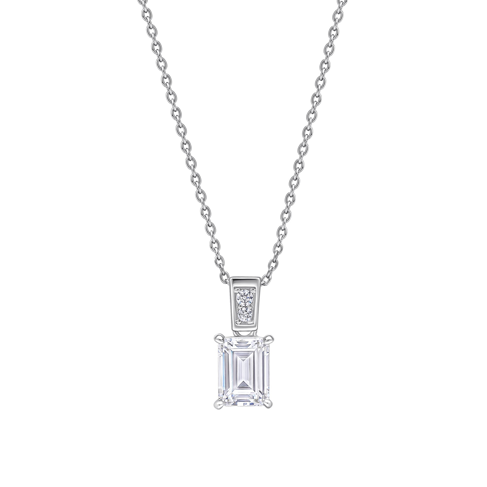 Diamonfire Emerald Cut Zirconia Pendant