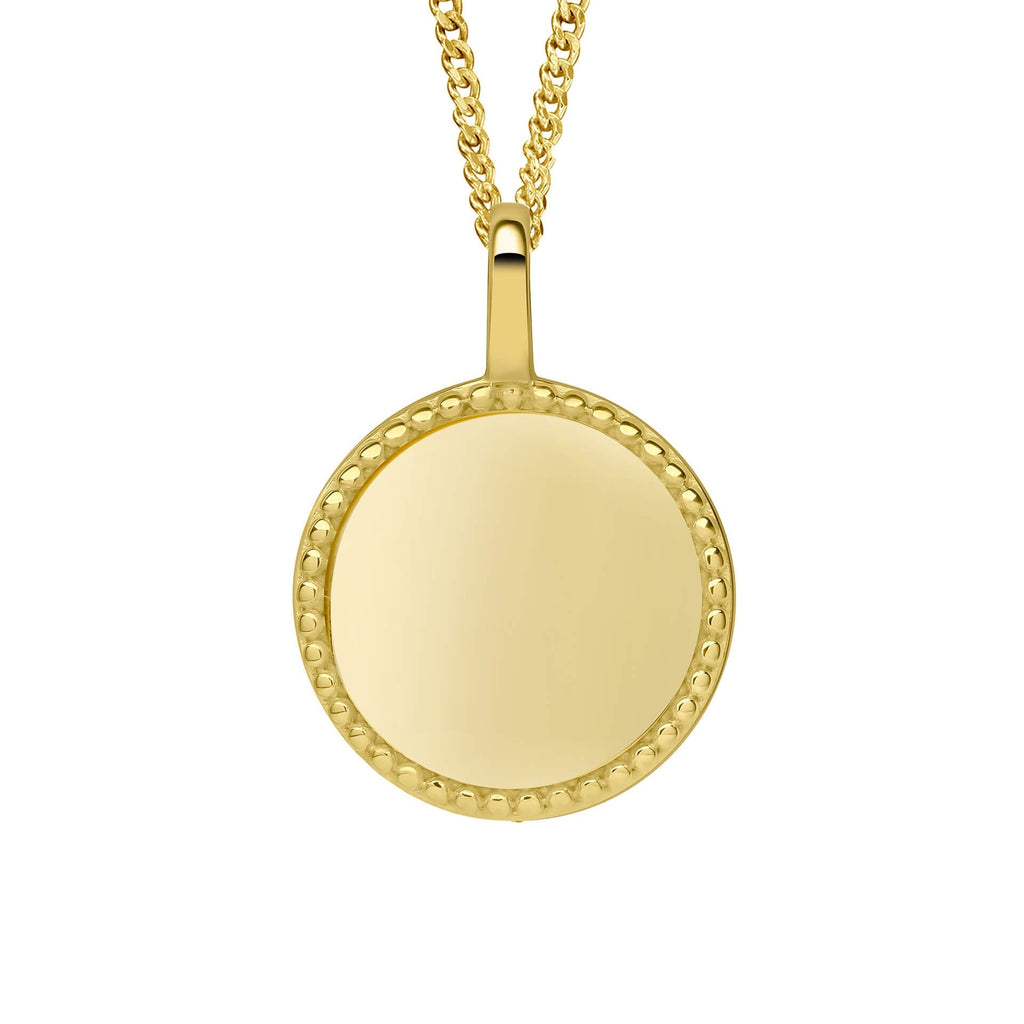 Beginnings Milgrain Edge Disc Pendant