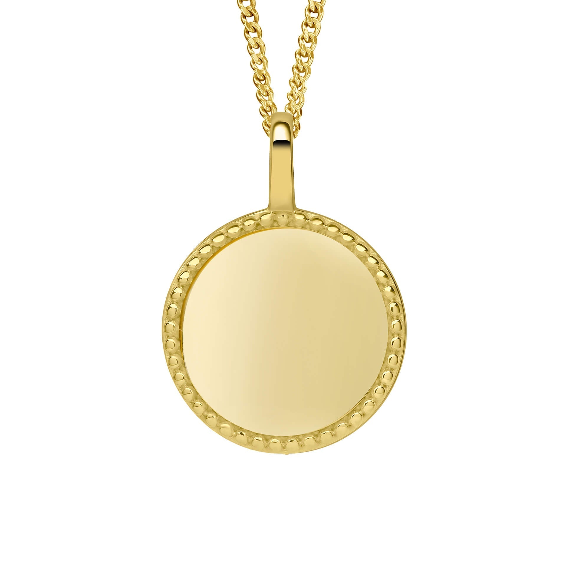 Beginnings Milgrain Edge Disc Pendant