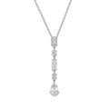 Diamonfire Elongated Half Bezel Pendant