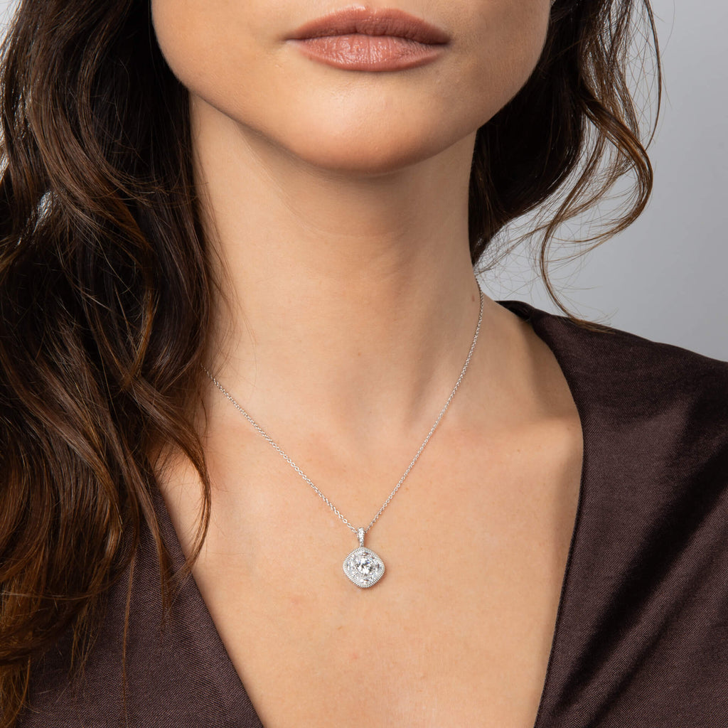 Diamonfire Pave Stippled Pendant