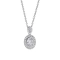 Diamonfire Halo Double Drop Pendant