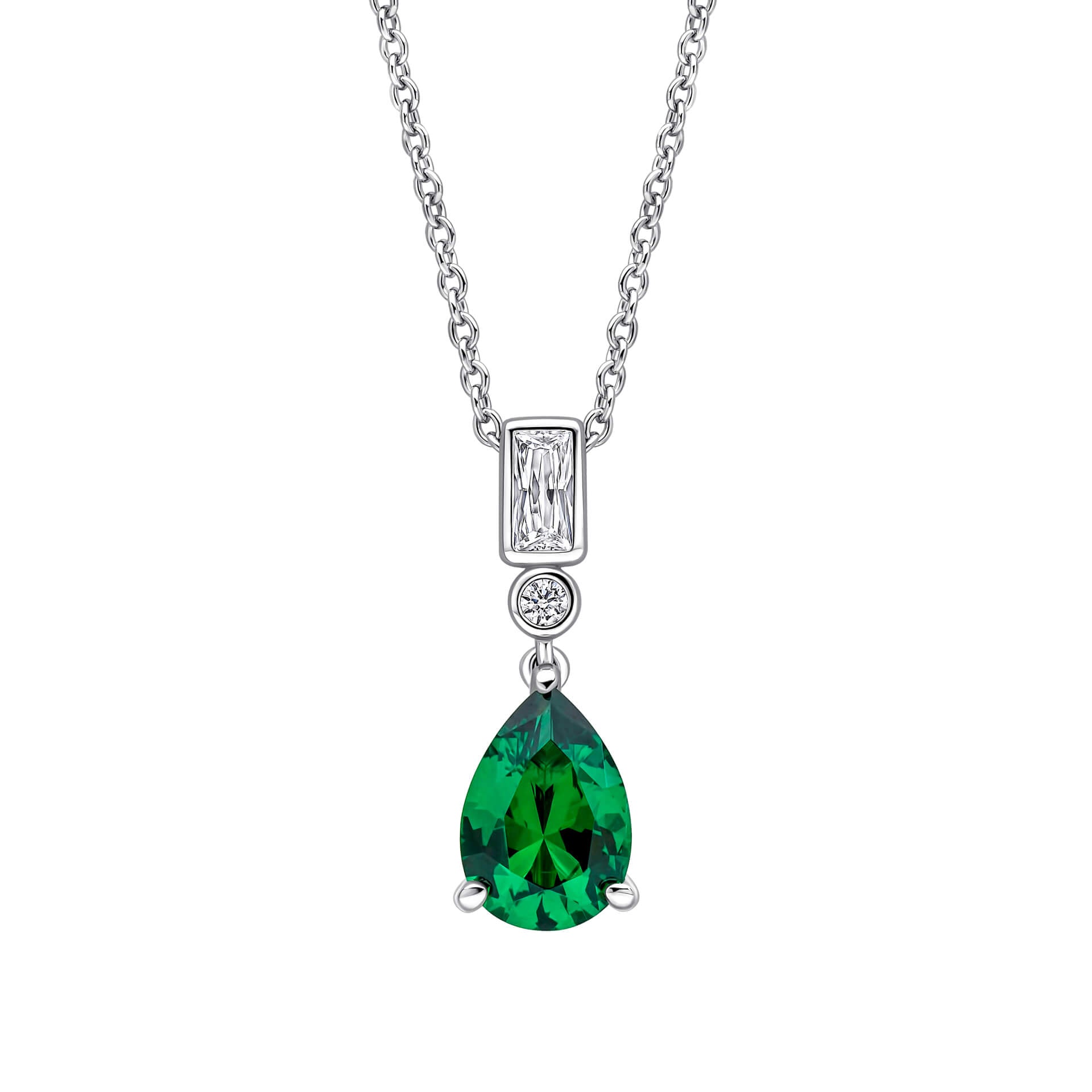 Diamonfire Bezel and Teardrop Pendant