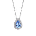 Diamonfire Zirconia Halo Teardrop Pendant
