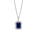 Diamonfire Geometric Halo Drop Pendant