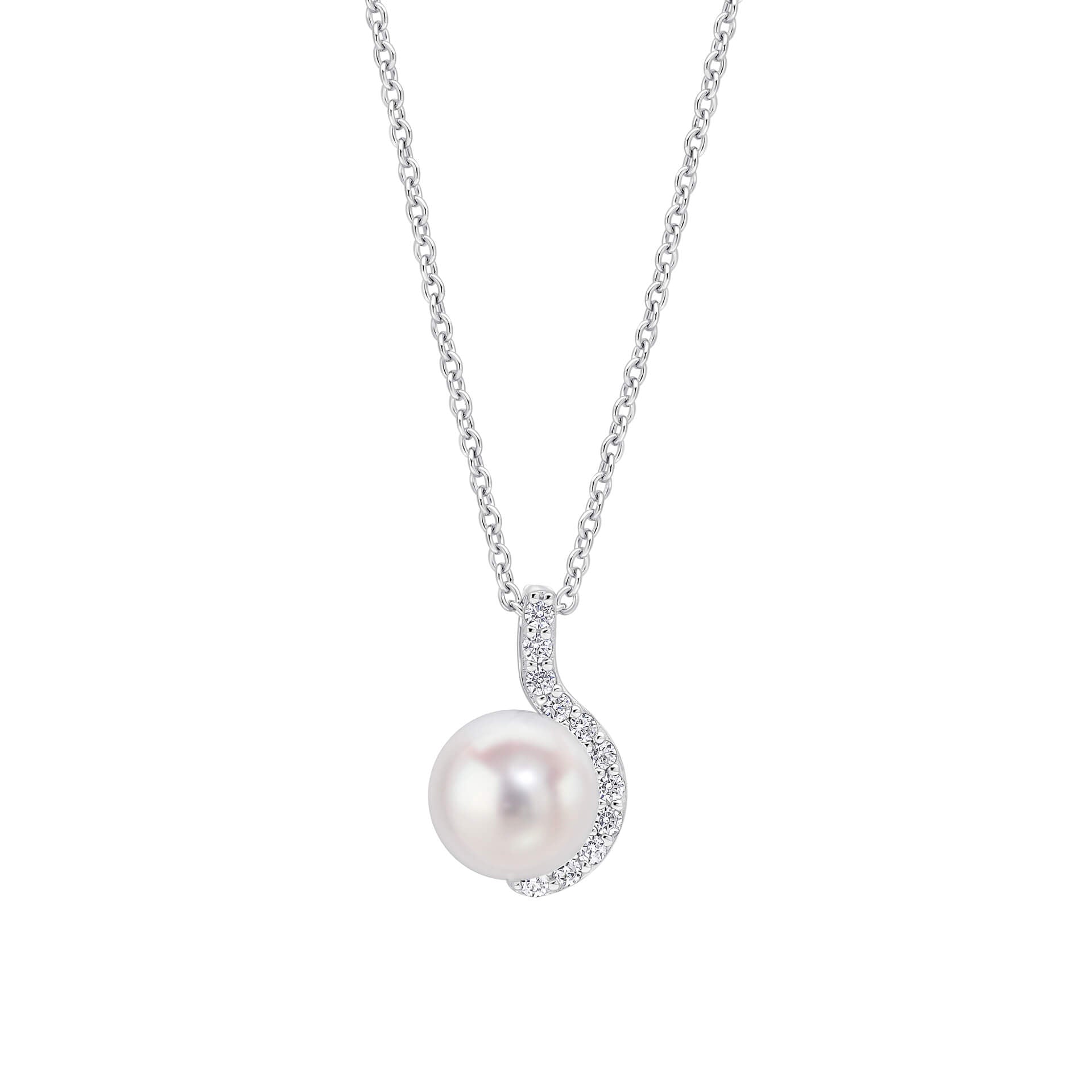Diamonfire Half Halo Pearl Pendant