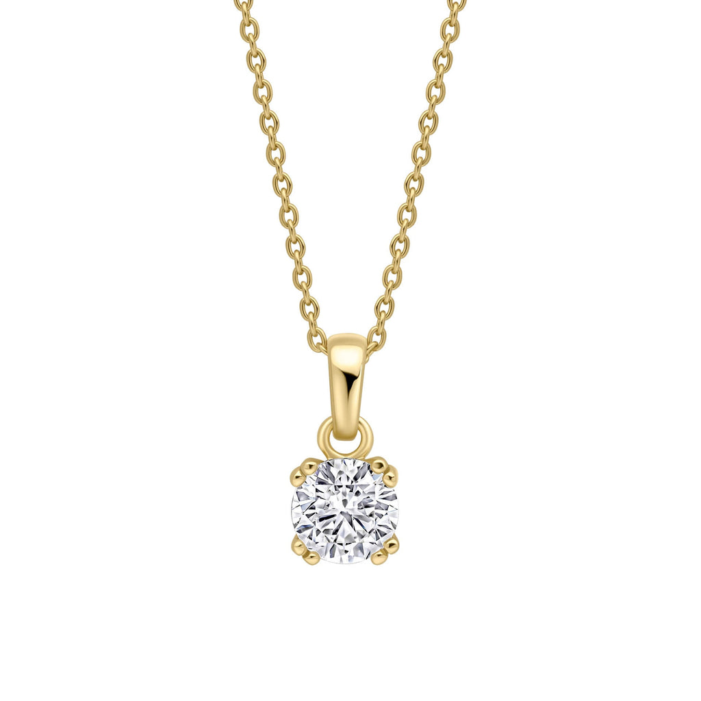 Diamonfire Double Claw Solitaire Pendant