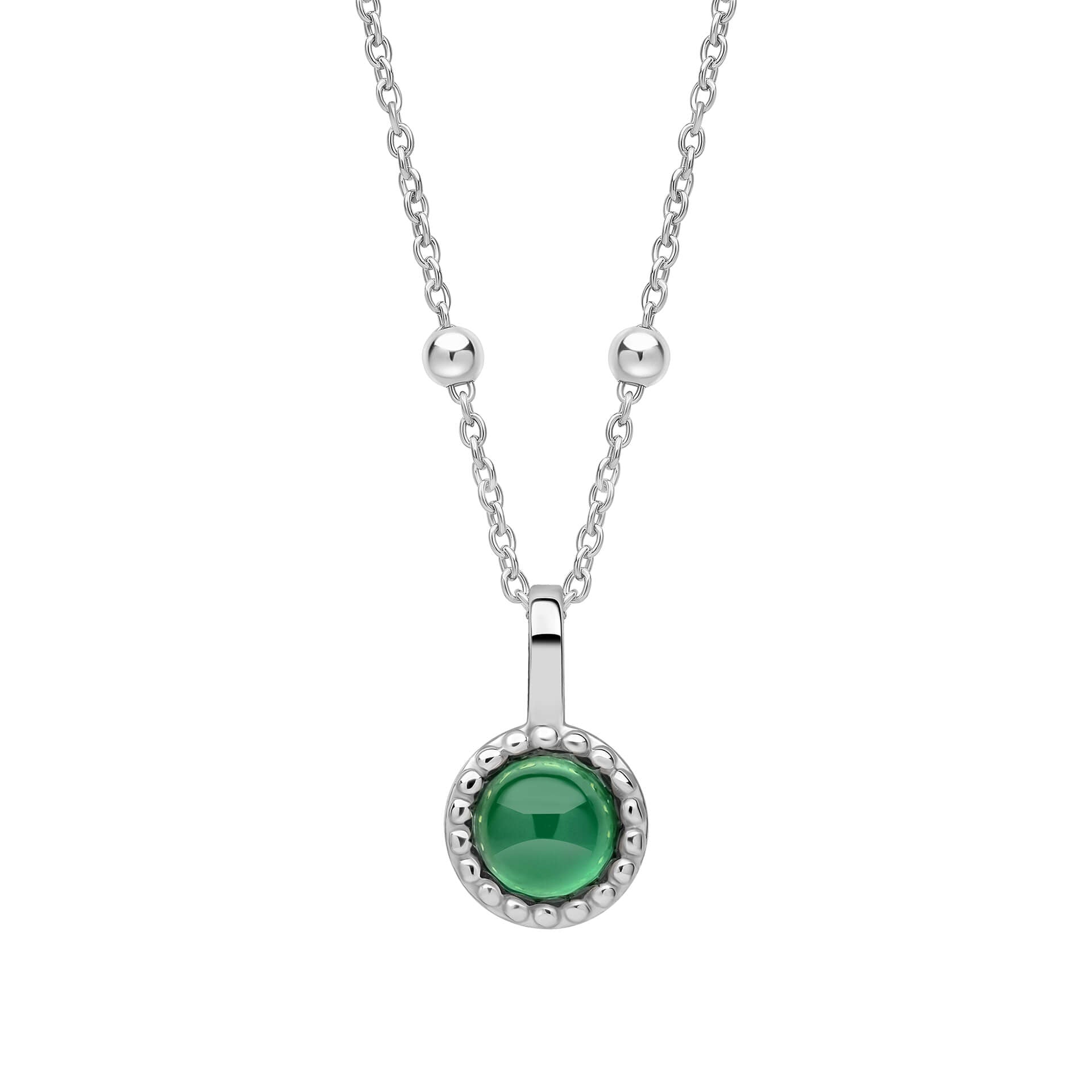 Beginnings Milgrain Semi-Precious Cabochon Birthstone Pendant