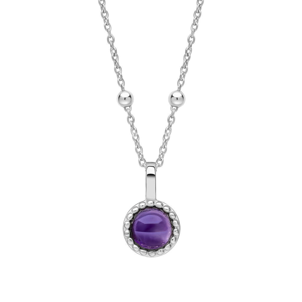 Beginnings Milgrain Semi-Precious Cabochon Birthstone Pendant