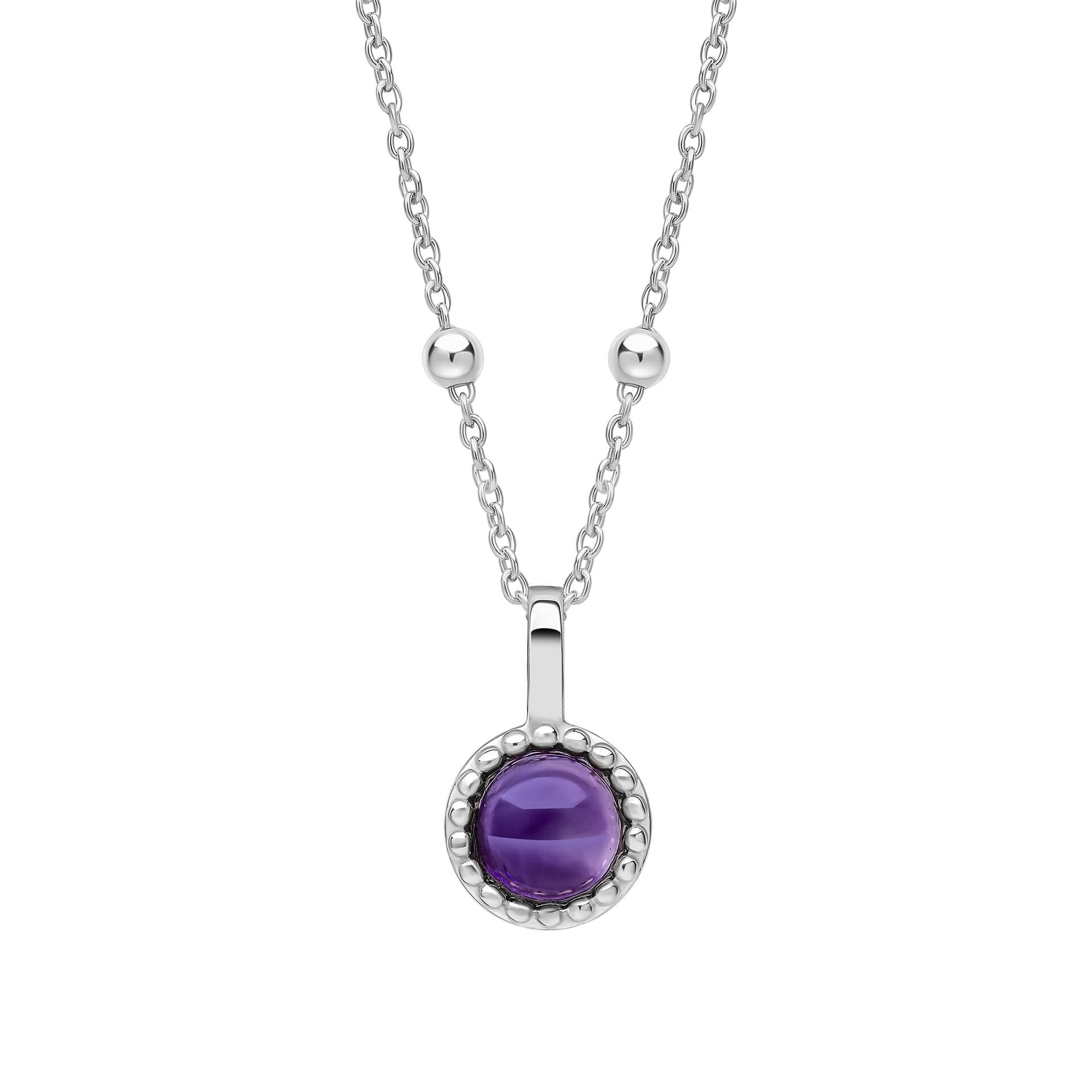 Beginnings Milgrain Semi-Precious Cabochon Birthstone Pendant