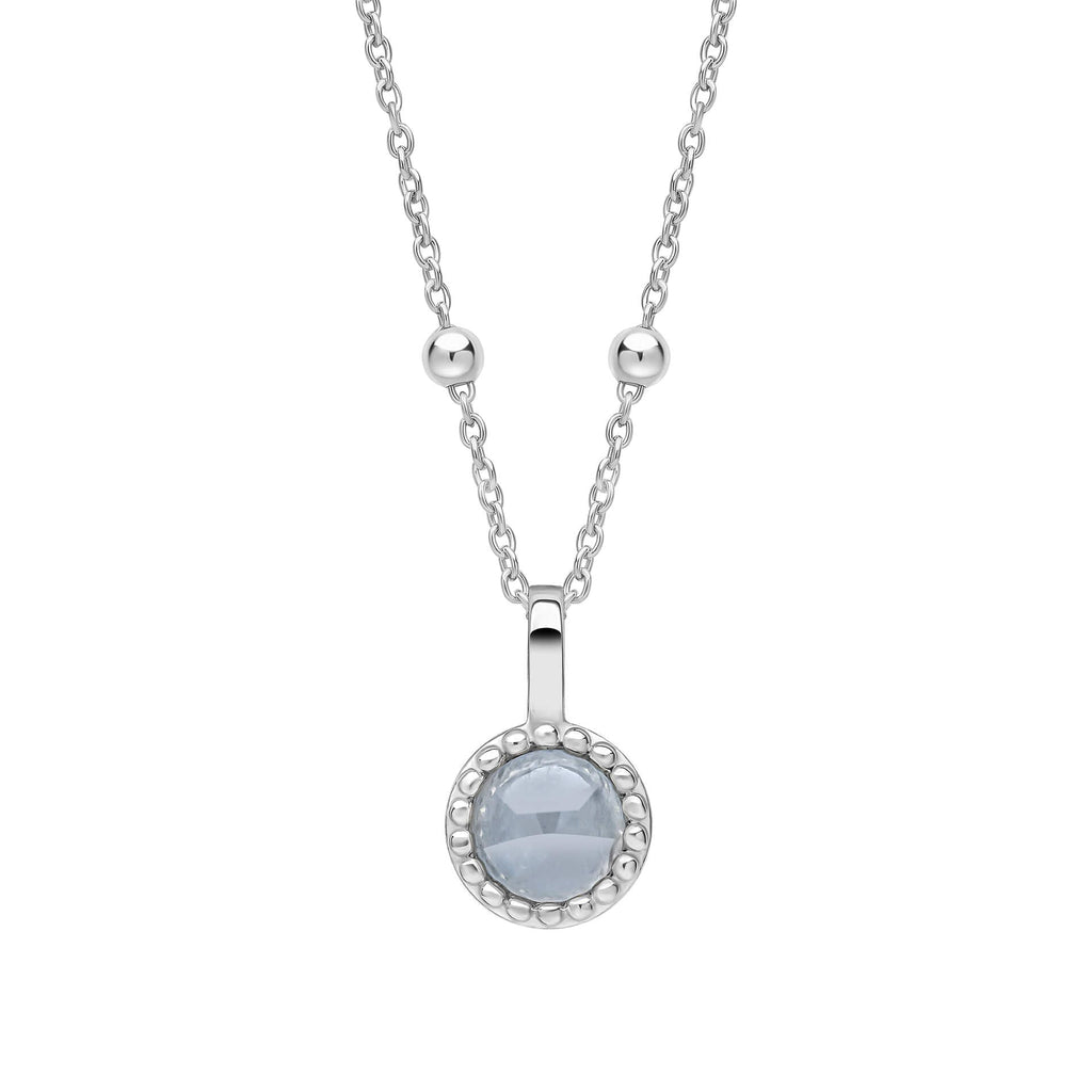 Beginnings Milgrain Semi-Precious Cabochon Birthstone Pendant