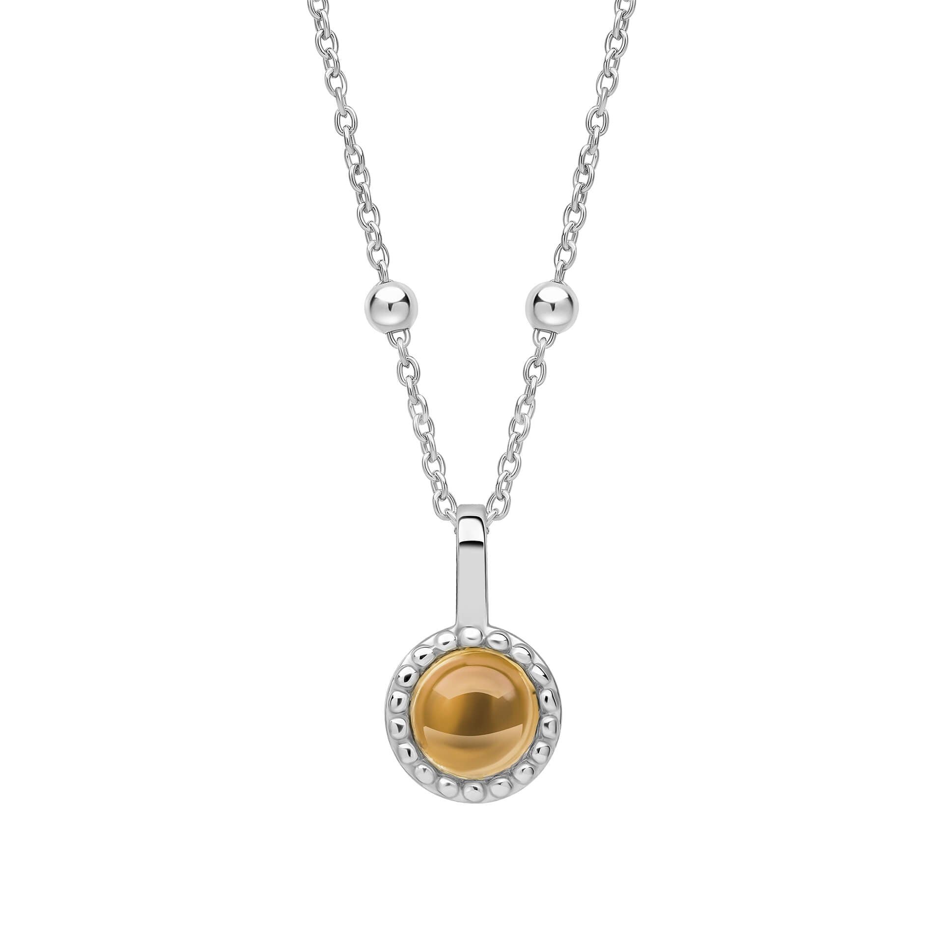 Beginnings Milgrain Semi-Precious Cabochon Birthstone Pendant