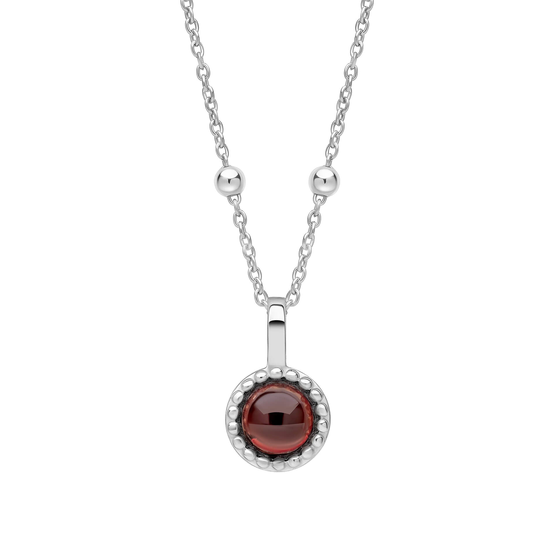 Beginnings Milgrain Semi-Precious Cabochon Birthstone Pendant