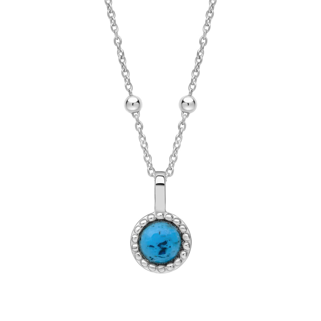 Beginnings Milgrain Semi-Precious Cabochon Birthstone Pendant