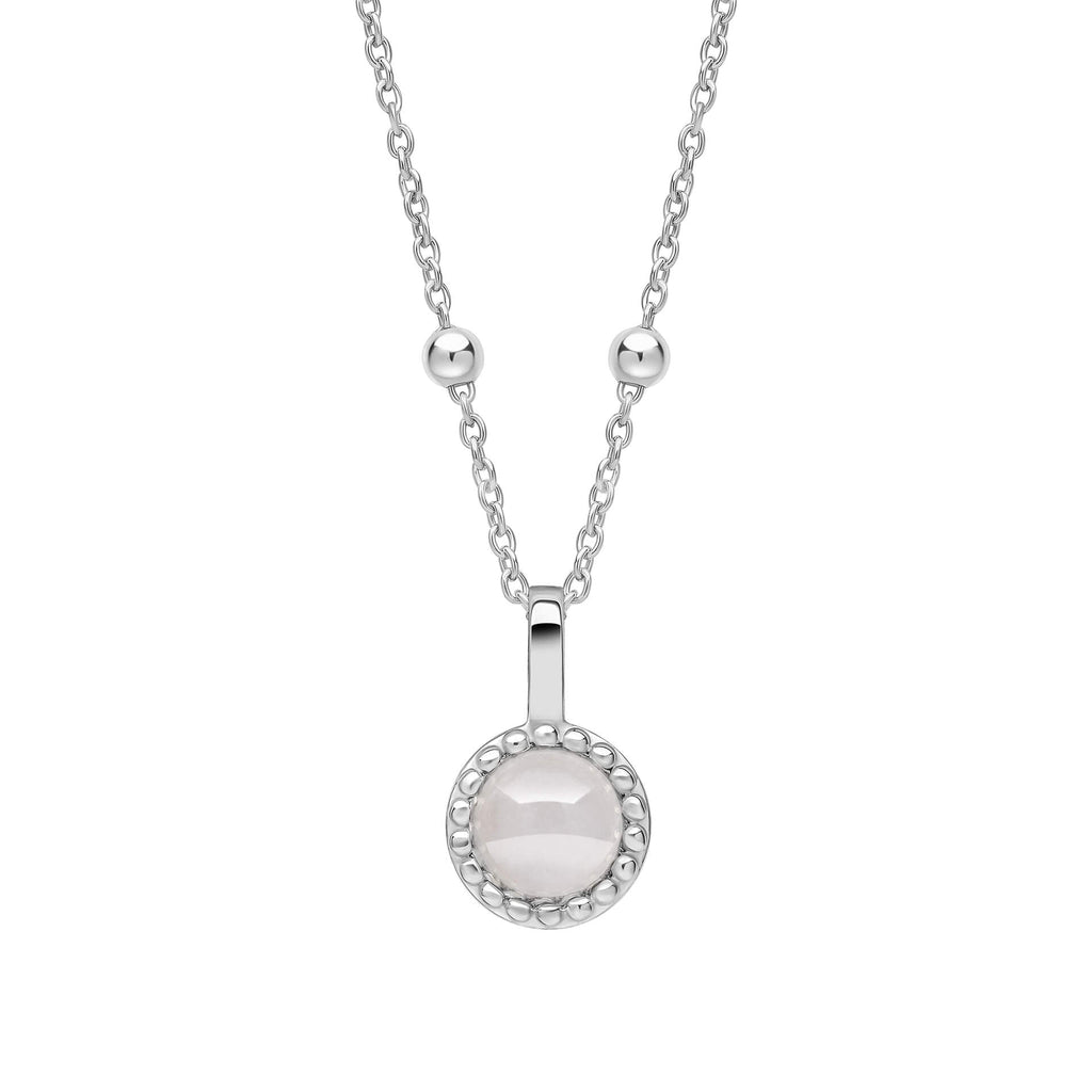 Beginnings Milgrain Semi-Precious Cabochon Birthstone Pendant