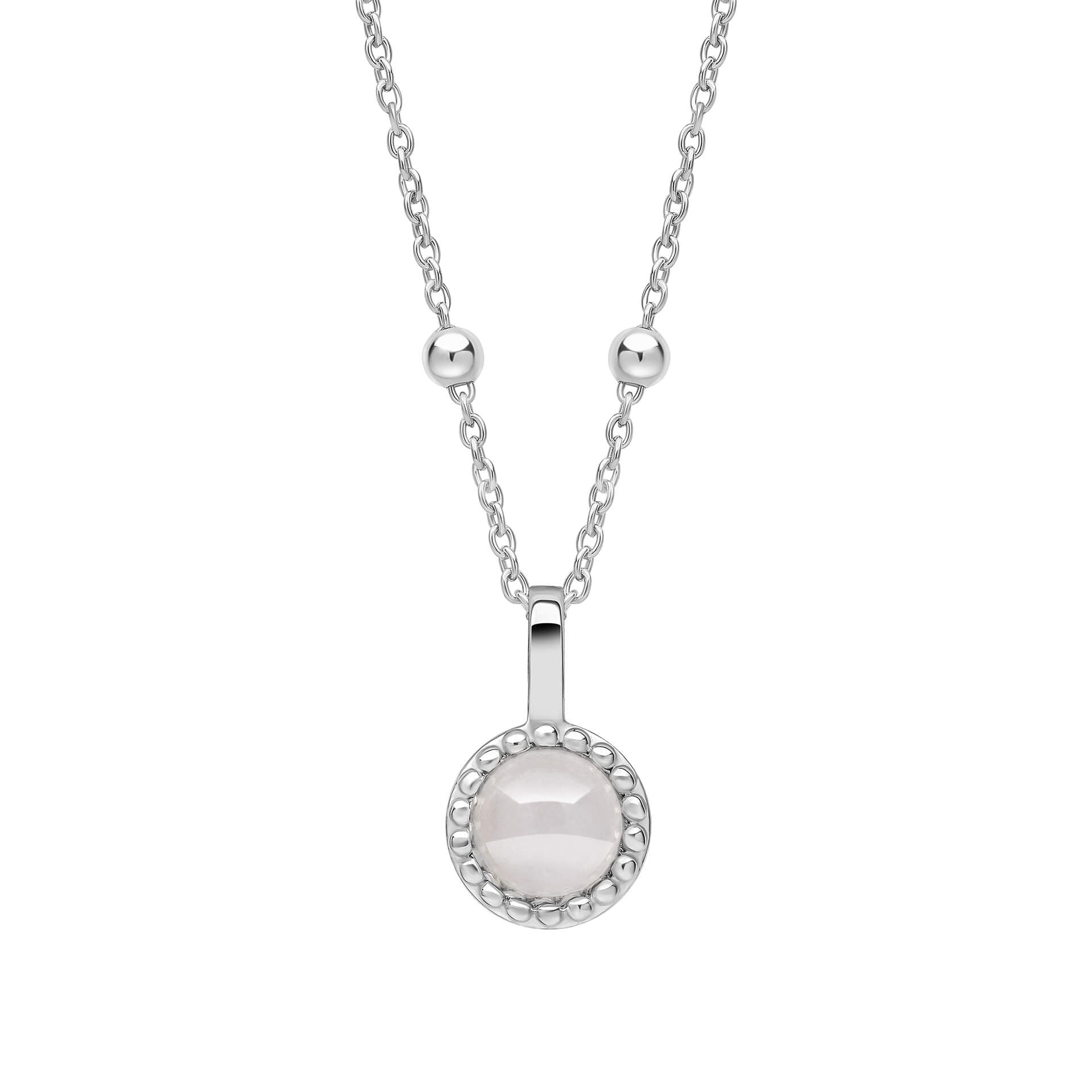 Beginnings Milgrain Semi-Precious Cabochon Birthstone Pendant