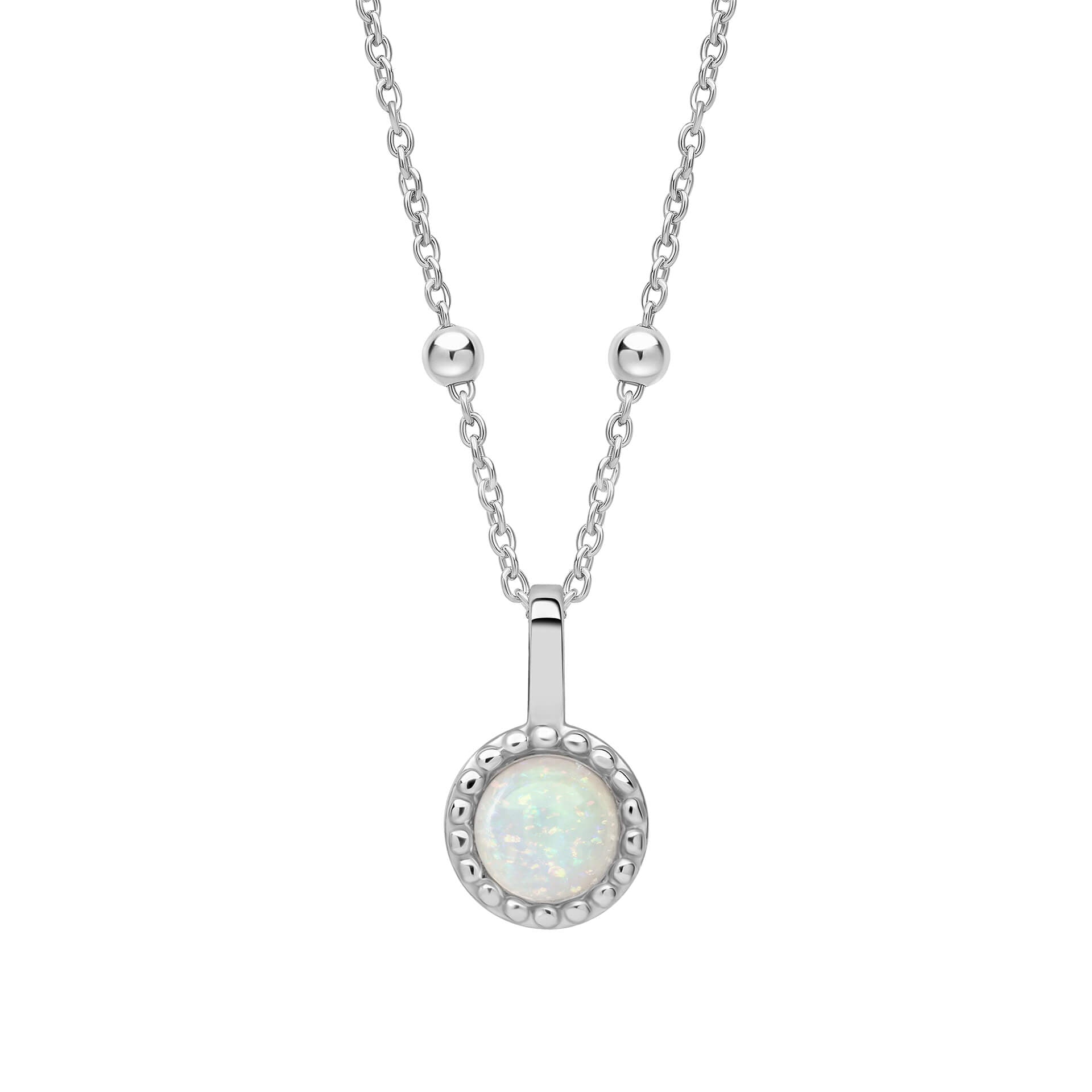 Beginnings Milgrain Semi-Precious Cabochon Birthstone Pendant