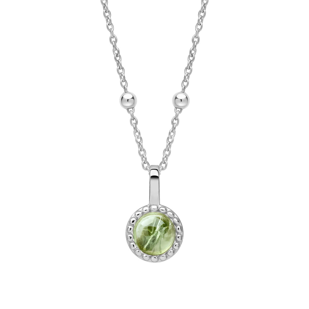 Beginnings Milgrain Semi-Precious Cabochon Birthstone Pendant