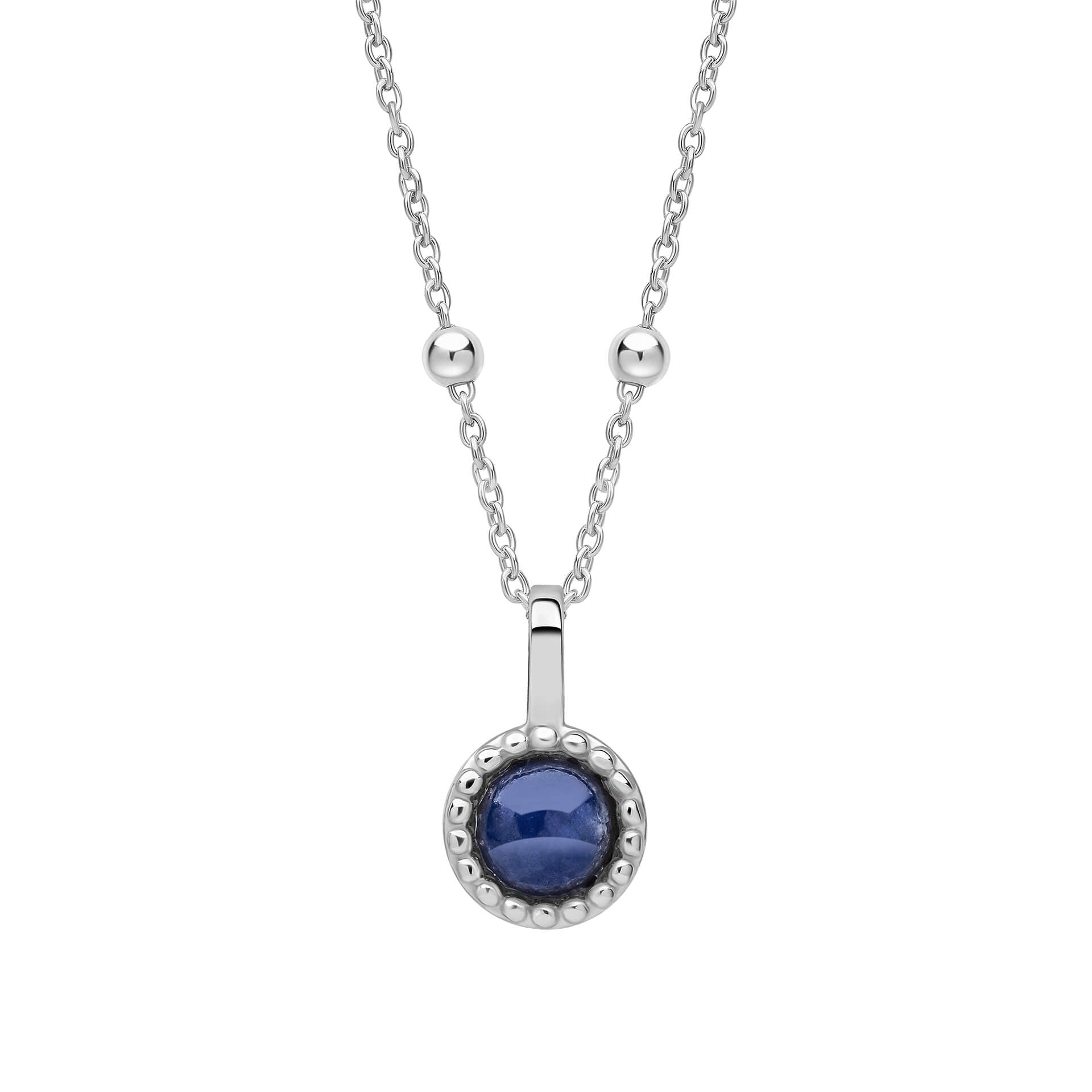 Beginnings Milgrain Semi-Precious Cabochon Birthstone Pendant