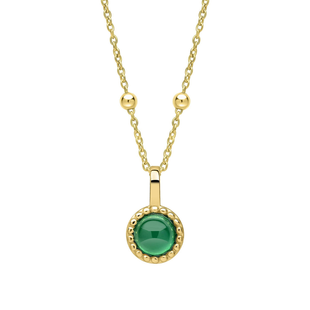 Beginnings Milgrain Semi-Precious Cabochon Birthstone Pendant