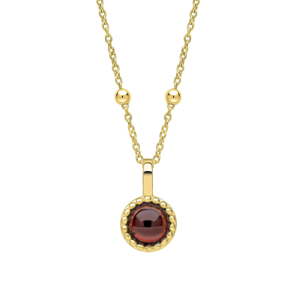 Beginnings Milgrain Semi-Precious Cabochon Birthstone Pendant