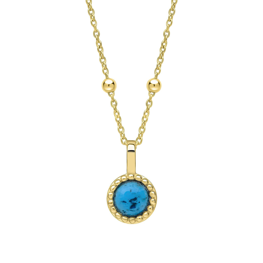 Beginnings Milgrain Semi-Precious Cabochon Birthstone Pendant