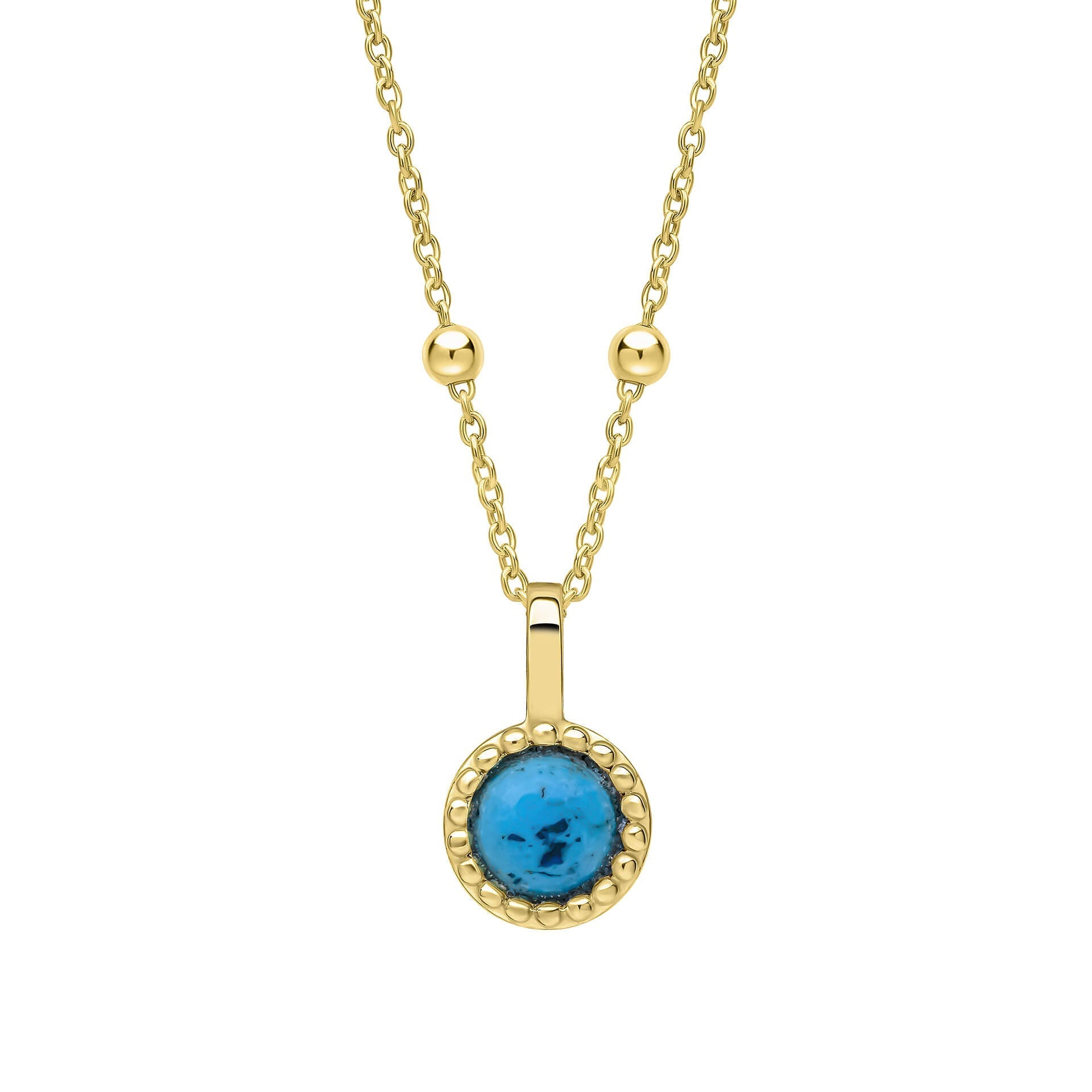 Beginnings Milgrain Semi-Precious Cabochon Birthstone Pendant