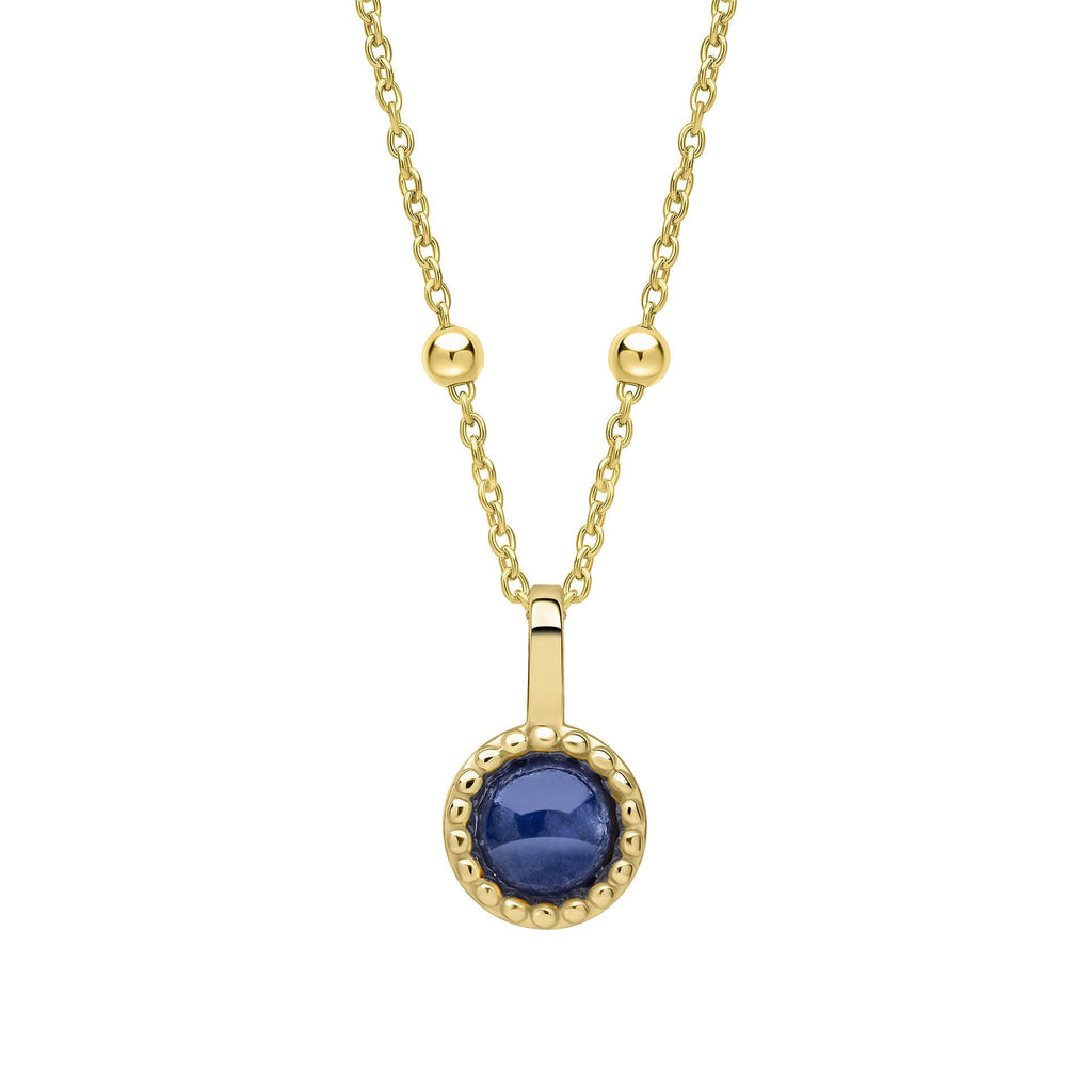 Beginnings Milgrain Semi-Precious Cabochon Birthstone Pendant