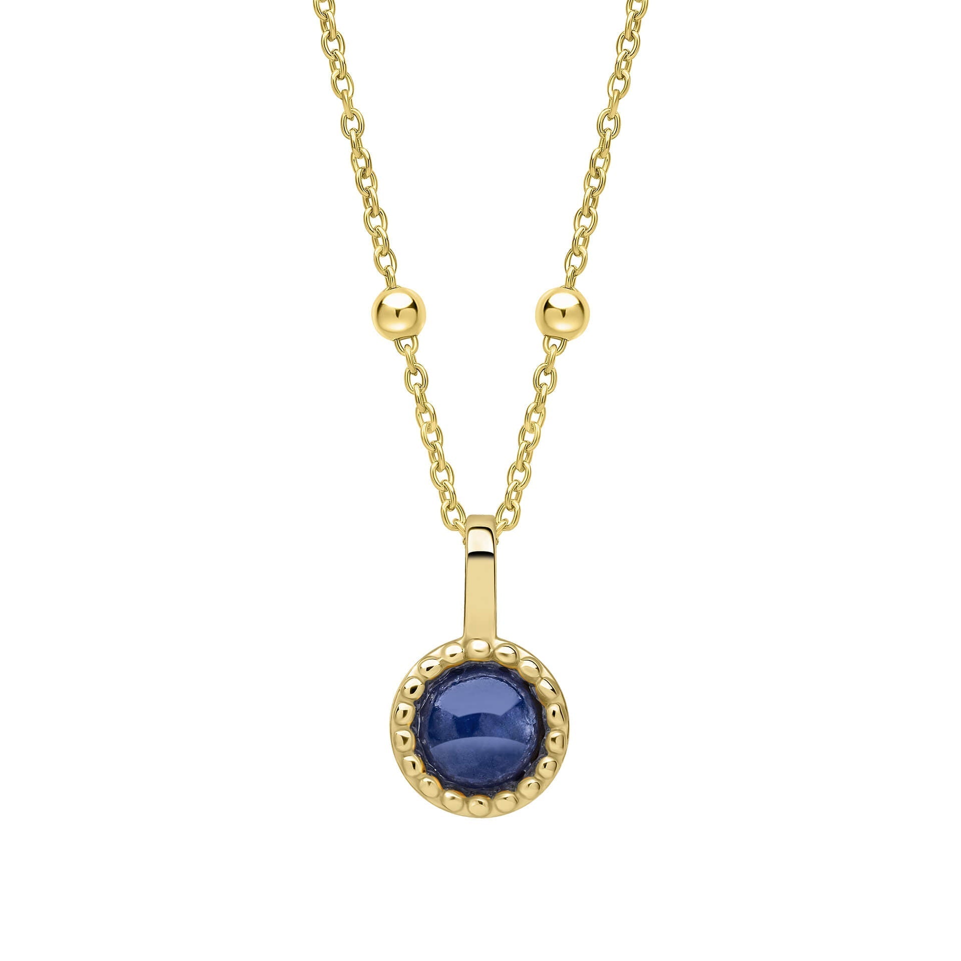 Beginnings Milgrain Semi-Precious Cabochon Birthstone Pendant