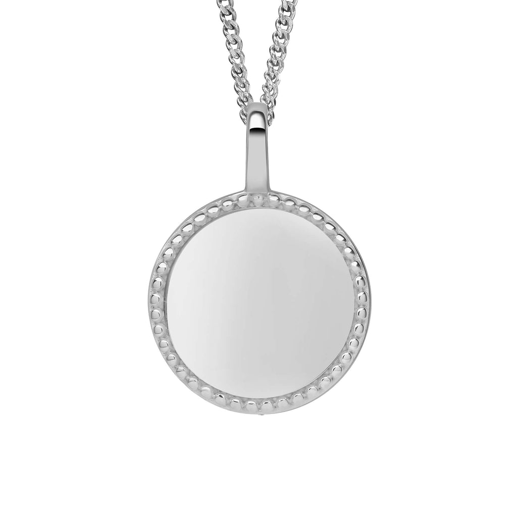Beginnings Milgrain Edge Disc Pendant